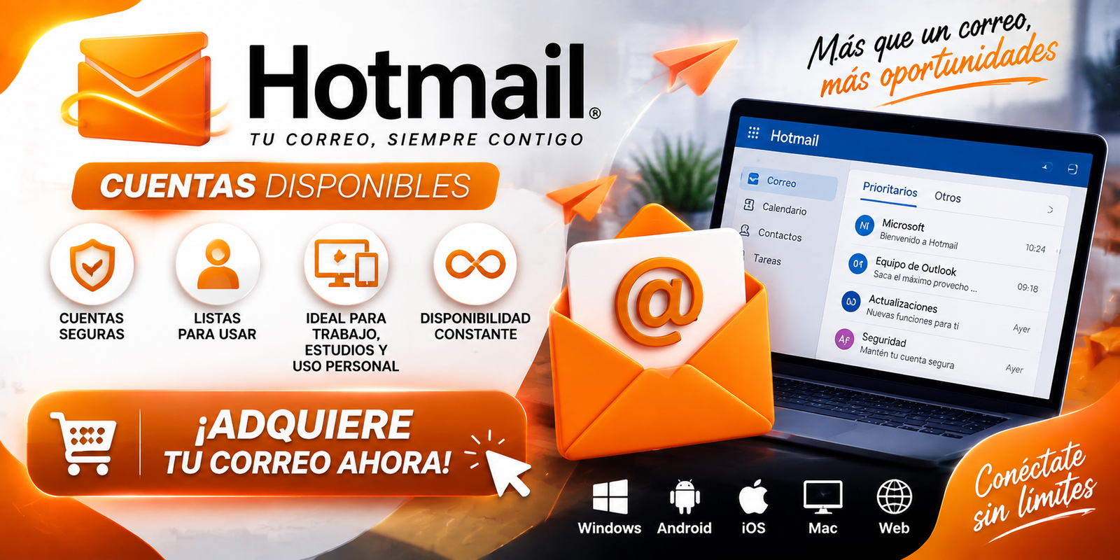 CORREOS HOTMAIL DISPONIBLES